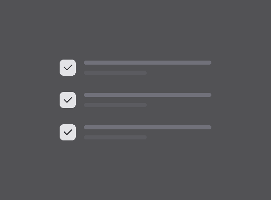 Checkbox components dark theme
