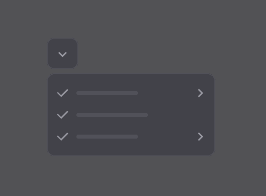 Dropdown components dark theme